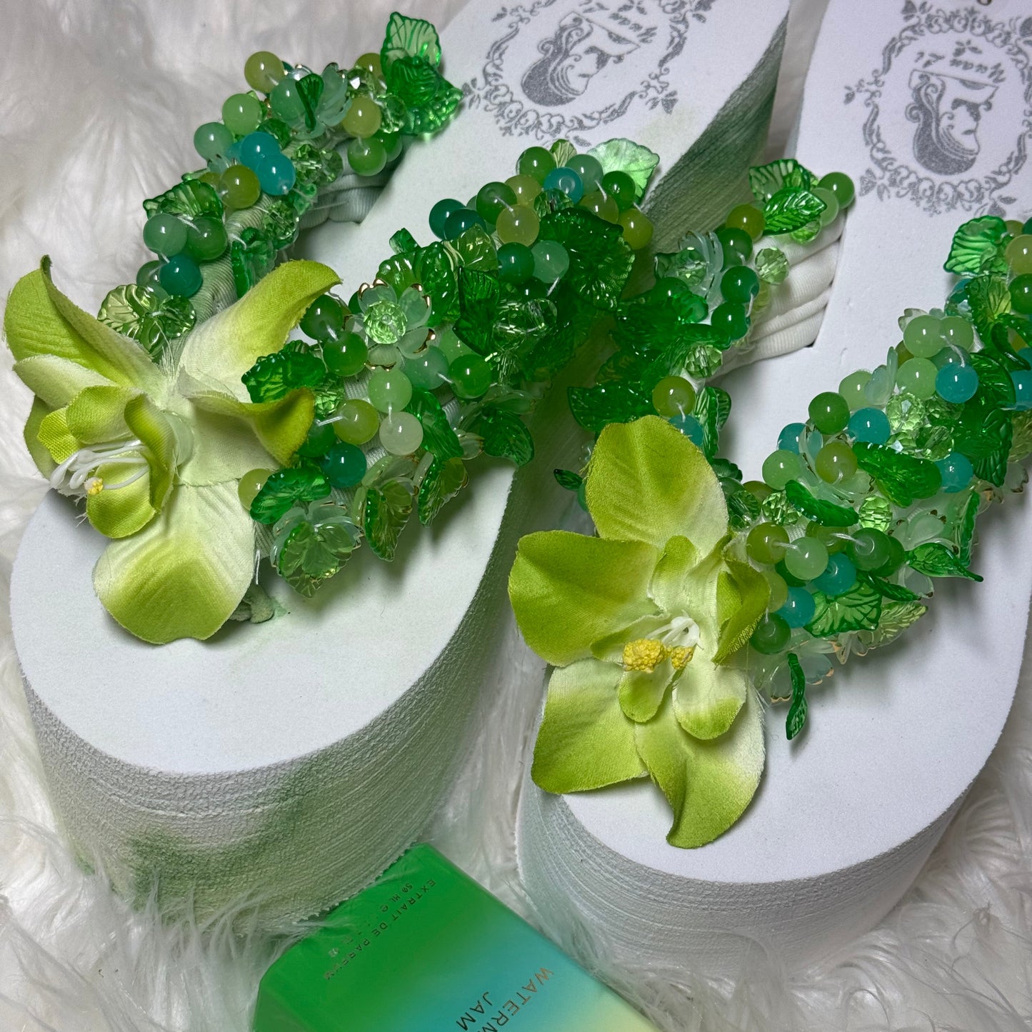 “ Green Oasis ” Beaded Wedge’s